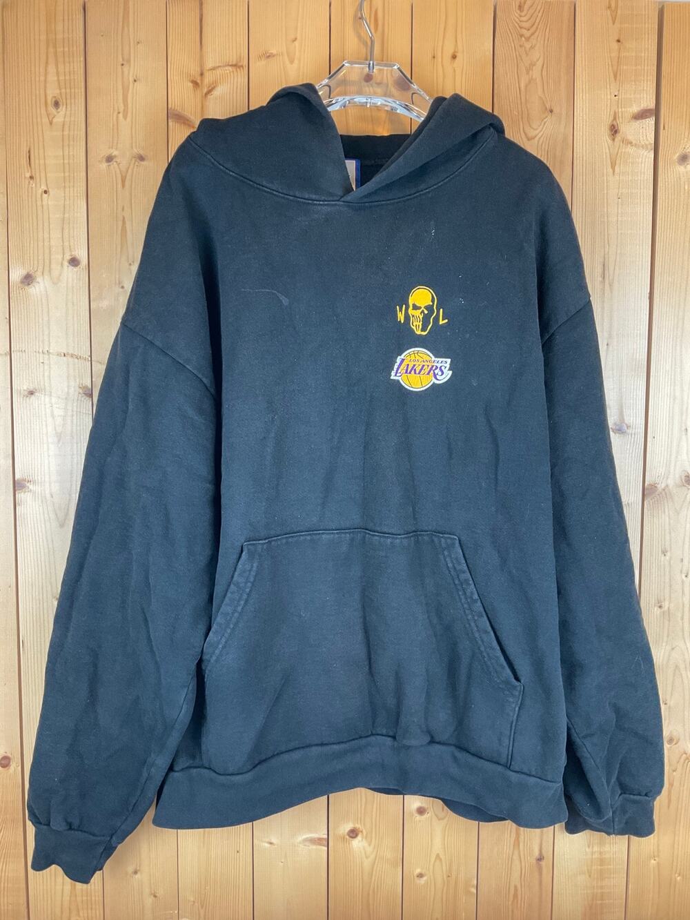 Warren Lotas x LA Lakers LeBron James Pullover Hoodie, Black - Size XL